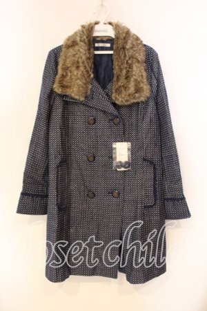 画像: axes femme / キラキラドットコート M ブルー O-25-12-22-057-AX-CO-IG-ZT-C044