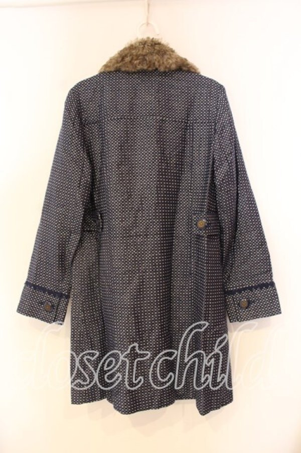 画像2: axes femme / キラキラドットコート M ブルー O-25-12-22-057-AX-CO-IG-OS (2)