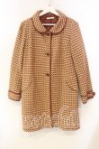 画像1: axes femme / ファー付きツイードチェックコート【ファー欠品】  ブラウン×アイボリー O-25-12-22-058-AX-CO-IG-OS (1)