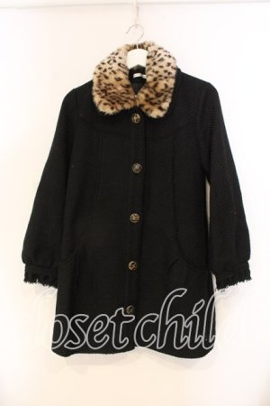 画像: axes femme / ティペット付きロービングコート M クロ O-25-12-22-060-AX-CO-IG-ZT-CO043