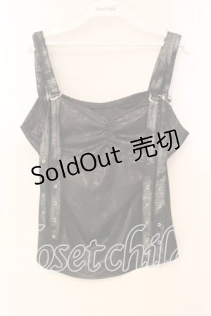 画像: Qutie Frash / 気楡茶閃洸 ベルトキャミ  ブラック O-25-12-22-062-QU-TO-IG-OS