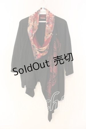 画像: Qutie Frash / 2016 GW ノベルティカーディガン  レッド×ブラック O-25-12-22-063-QU-TO-IG-OS