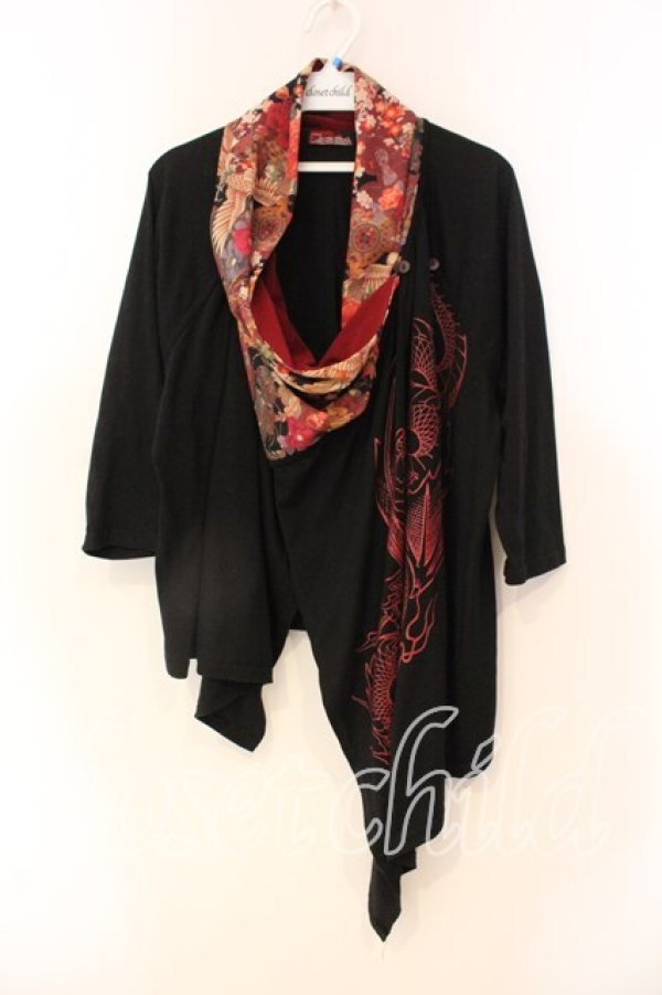 画像1: Qutie Frash / 2016 GW ノベルティカーディガン  レッド×ブラック O-25-12-22-063-QU-TO-IG-OS (1)