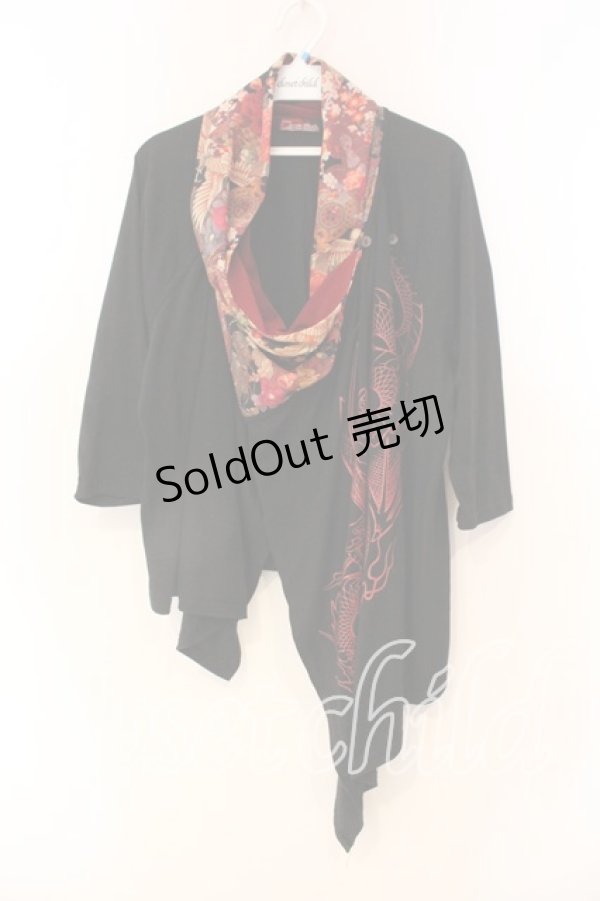 画像1: Qutie Frash / 2016 GW ノベルティカーディガン  レッド×ブラック O-25-12-22-063-QU-TO-IG-OS (1)