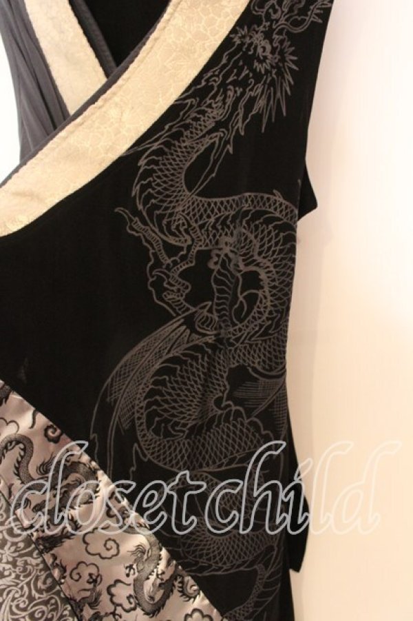 画像2: Qutie Frash / インナーチュニック  ブラック×グレー O-25-12-22-065-QU-OP-IG-OS (2)