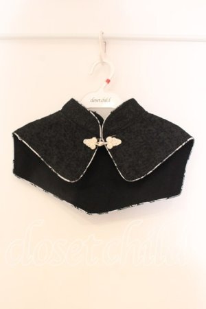 画像: Qutie Frash / 2019 プレミアム白鶴セットチャイナつけ襟  ブラック×シルバー系 O-25-12-22-066-QU-BG-IG-OS