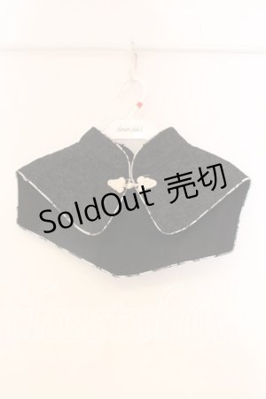 画像: Qutie Frash / 2019 プレミアム白鶴セットチャイナつけ襟  ブラック×シルバー系 O-25-12-22-066-QU-BG-IG-OS