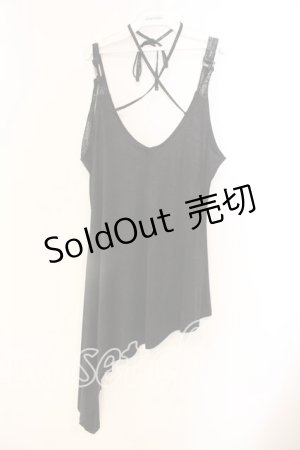 画像: Qutie Frash / 気楡茶閃洸 アシメチュニック  ブラック O-25-12-22-067-QU-OP-IG-OS