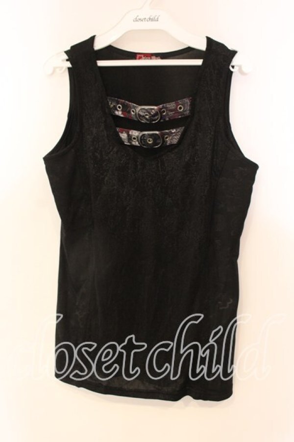 画像1: Qutie Frash / ベルトタンク  ブラック O-25-12-22-068-QU-TO-IG-OS (1)