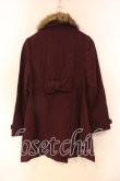画像2: axes femme / ファー襟コート M ワイン O-25-12-22-1006-AX-CO-IG-OS (2)