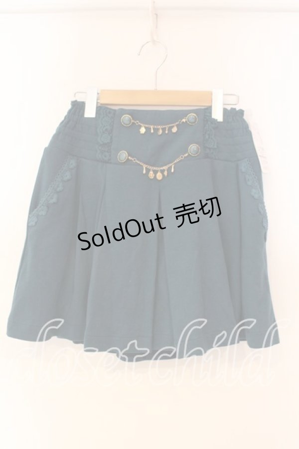 画像1: axes femme / チャーム付タックスカート M Bグリーン O-25-12-22-1014-AX-SK-IG-ZT517 (1)