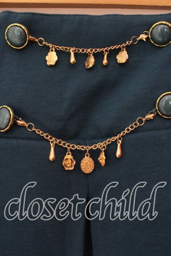 画像2: axes femme / チャーム付タックスカート M Bグリーン O-25-12-22-1014-AX-SK-IG-OS (2)