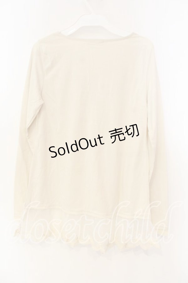 画像2: axes femme / 胸元ビジューロングインナープルオーバー M 生成り O-25-12-22-1019-AX-TO-IG-ZT525 (2)