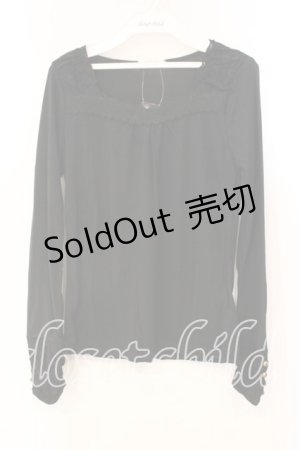 画像: axes femme / レース配色カットソー M クロ O-25-12-22-1025-AX-TO-IG-ZT525