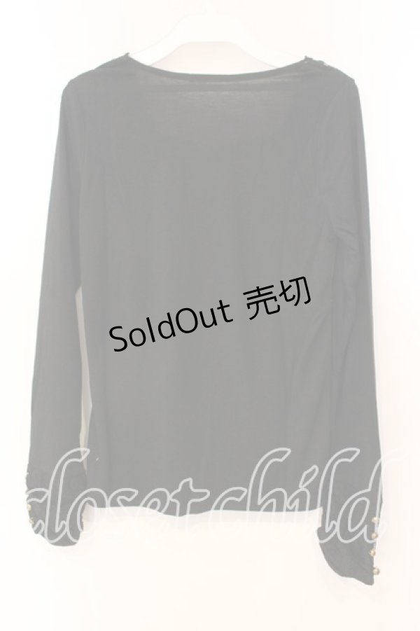 画像2: axes femme / レース配色カットソー M クロ O-25-12-22-1025-AX-TO-IG-ZT525 (2)