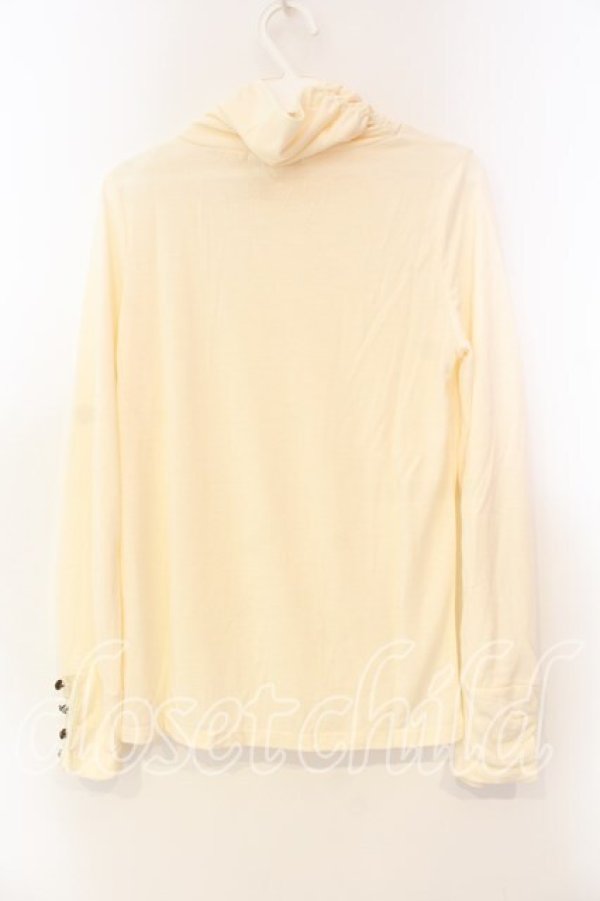 画像2: axes femme / レースボタン使いプチネックカットソー M アイボリー O-25-12-22-1026-0-TO-IG-OS (2)