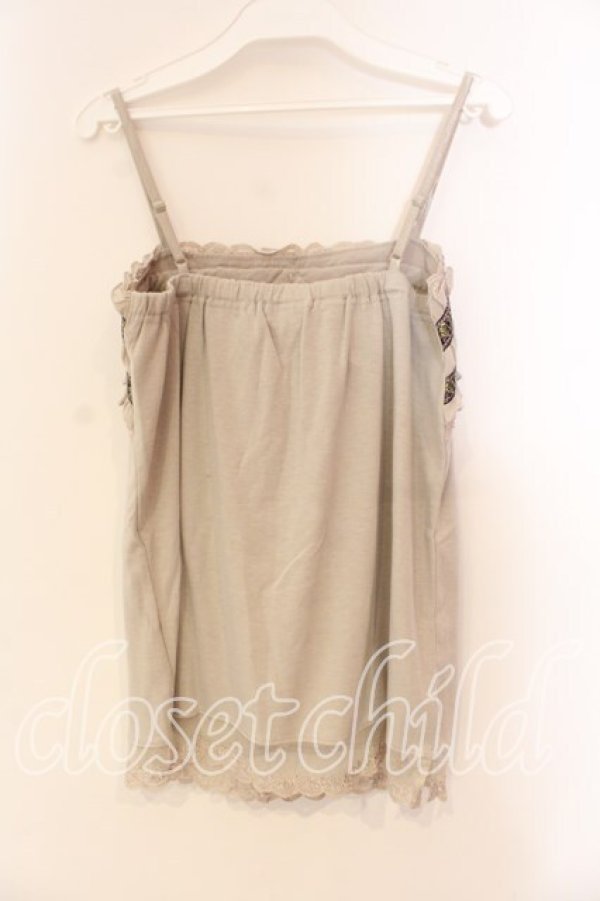 画像2: axes femme / ジャガードラインキャミソール  アイボリー O-25-12-22-1027-AX-TO-IG-OS (2)