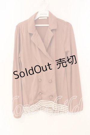 画像: axes femme / ジャケットレイヤー風プルオーバー M オレンジ系 O-25-12-22-1028-AX-TO-IG-ZT525