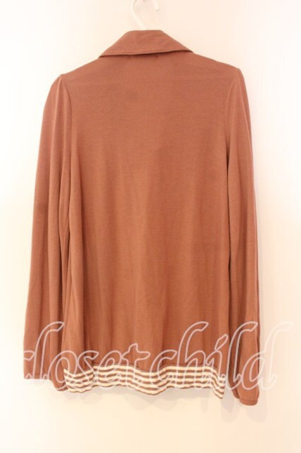 画像2: axes femme / ジャケットレイヤー風プルオーバー M オレンジ系 O-25-12-22-1028-AX-TO-IG-OS (2)