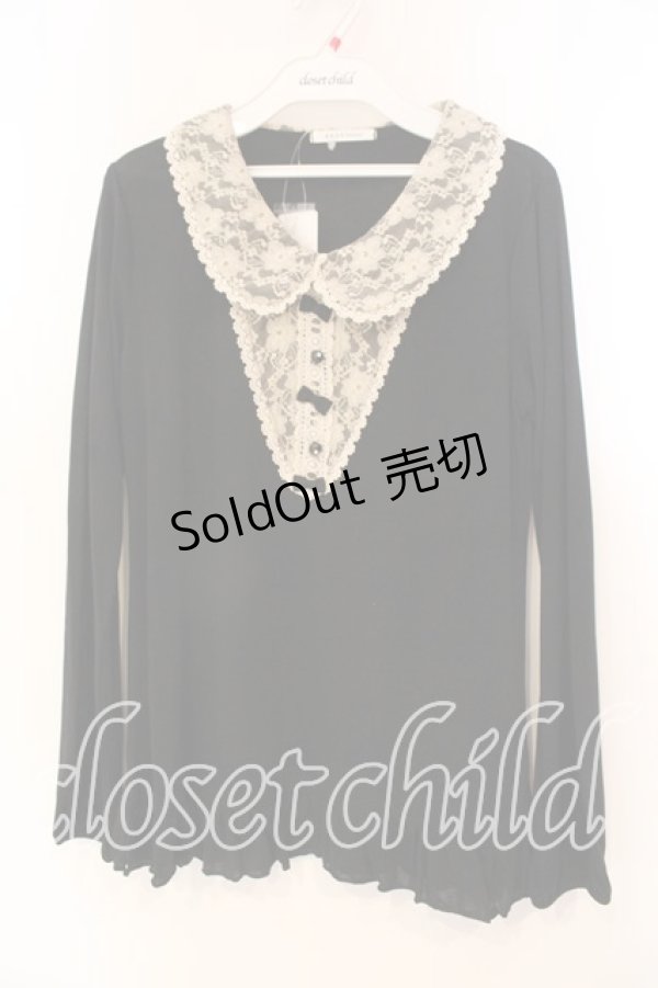 画像1: axes femme / 衿付きプルオーバー ｍ クロ O-25-12-22-1029-AX-TO-IG-OS (1)