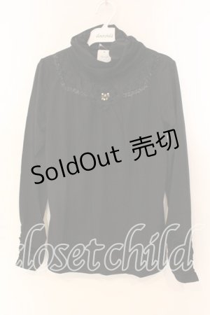 画像: axes femme / 胸元ビジュータートル M クロ O-25-12-22-1034-AX-TO-IG-ZT517