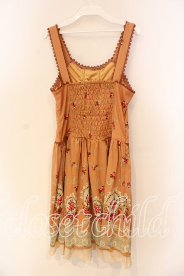 画像2: axes femme / カメオローズパネルptジャンパースカート M オレンジ O-25-12-22-1039-AX-OP-IG-OS (2)