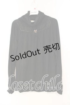 画像: axes femme / 胸元ビジュータートル M クロ O-25-12-22-1041-AX-TO-IG-OS