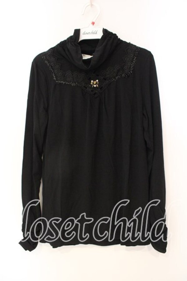 画像1: axes femme / 胸元ビジュータートル M クロ O-25-12-22-1041-AX-TO-IG-OS (1)