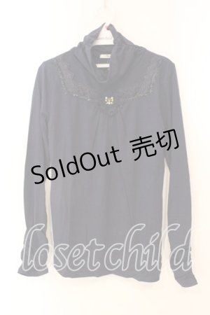 画像: axes femme / 胸元ビジュータートル M ネイビー O-25-12-22-1042-AX-TO-IG-ZT525