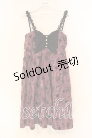 画像: axes femme / 千鳥格子フロッキーワンピース  ピンク×クロ O-25-12-22-1044-AX-OP-IG-OS