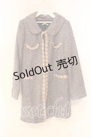 画像: axes femme / フラワーレースジャケット  パープル O-25-12-22-085-AX-JA-IG-ZTC043