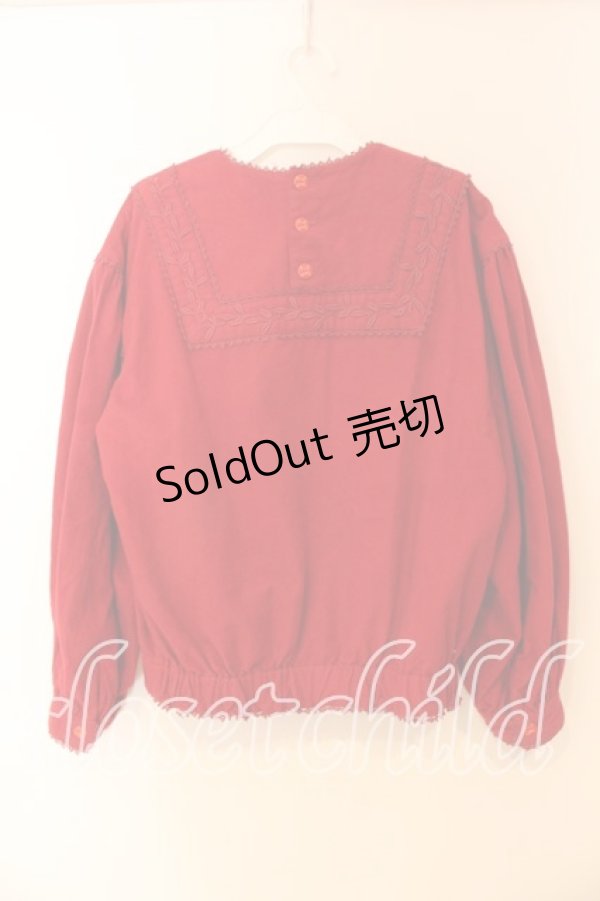 画像3: STREET ORGAN / レース使い起毛トップス M アカ O-25-12-22-090-EL-TO-OW-OS (3)