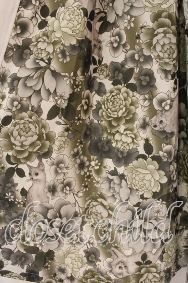 画像2: Qutie Frash / 和柄プリーツロングスカート  ホワイト O-25-12-22-097-QU-SK-OW-OS (2)