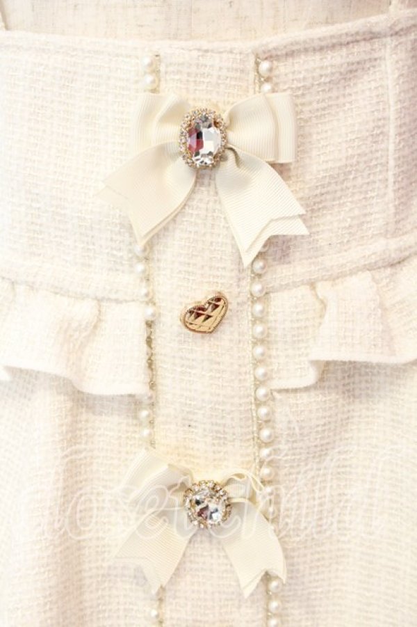 画像2: LIZ LISA / ツイードサスペンダー付スカパン 0 シロ O-25-12-22-009-LO-SK-OW-OS (2)