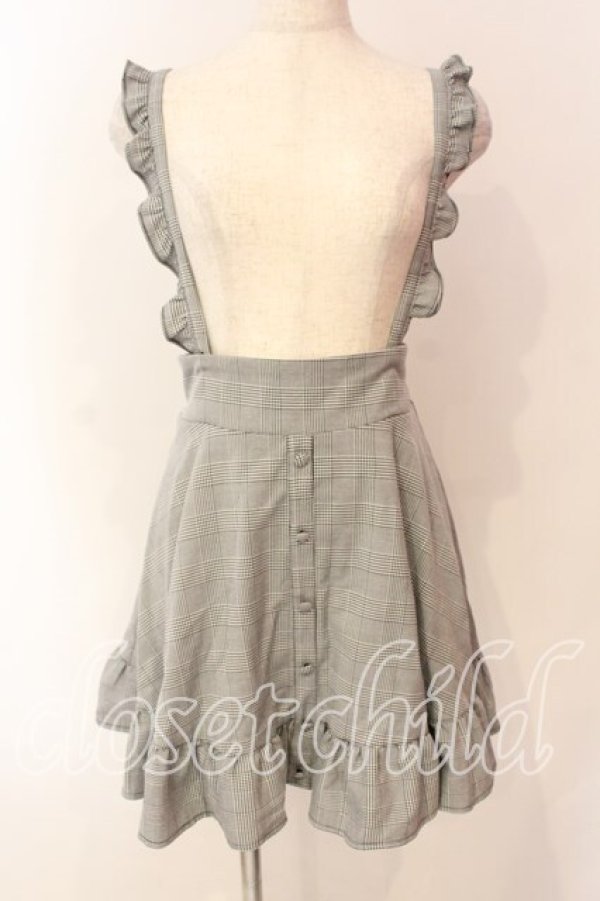画像1: MA*RS / グレンチェックサス付きスカート  グレー O-25-12-22-013-EL-SK-OW-OS (1)