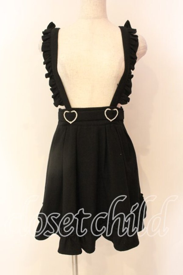 画像1: evelyn / ハートバックル起毛スカート  クロ O-25-12-22-017-LO-SK-OW-OS (1)