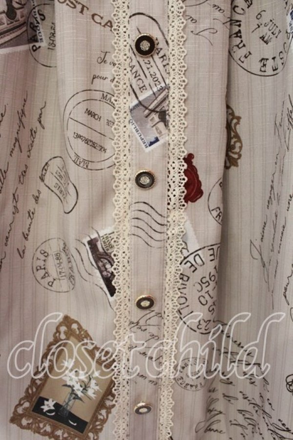 画像2: axes femme / ボン・ヴォヤージュ柄スカート  ベージュ O-25-12-22-019-AX-SK-IG-OS (2)