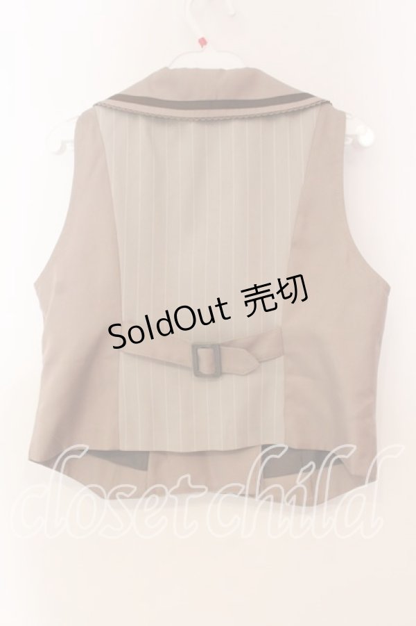 画像3: axes femme Kawaii / 切替えベスト  ブラウン O-25-12-22-020-AX-TO-IG-ZT506 (3)