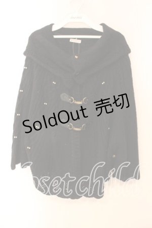 画像: axes femme / オフタートルニットポンチョ Ｍ クロ O-25-12-22-023-AX-TO-IG-ZT507