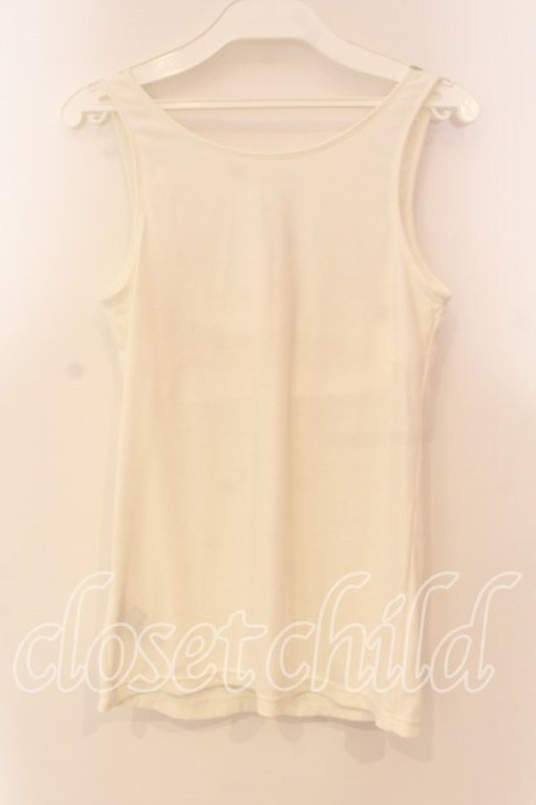 画像2: axes femme / パット付きレースタンクトップ Ｍ オフシロ O-25-12-22-024-AX-TO-IG-OS (2)