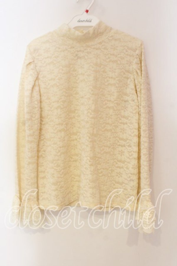 画像1: axes femme / レースフレア袖起毛レースプルオーバー Ｆ クリーム O-25-12-22-025-AX-TO-IG-OS (1)