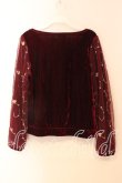 画像2: axes femme / 花刺繍レースプルオーバー M ワイン O-25-12-22-028-AX-TO-OW-OS (2)