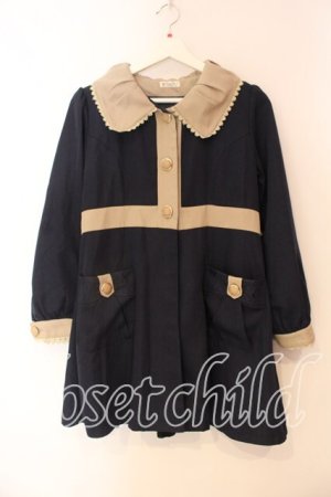 画像: axes femme / Aライントレンチコート M ネイビー×ベージュ O-25-12-22-030-AX-CO-OW-ZT507