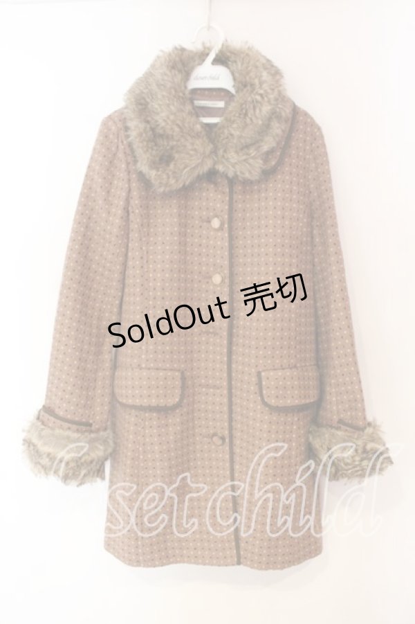 画像1: axes femme / キラキラ2色ドットコート M ピンクベージュ O-25-12-23-039-AX-CO-IG-OS (1)