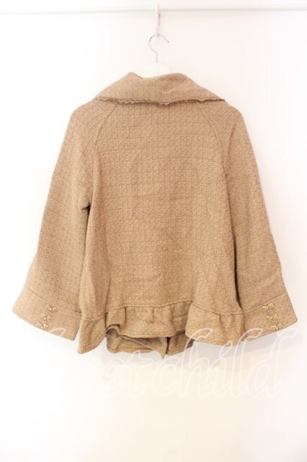 画像2: axes femme / ラメ入りロービングジャケット M ベージュ O-25-12-23-040-AX-JA-IG-OS (2)