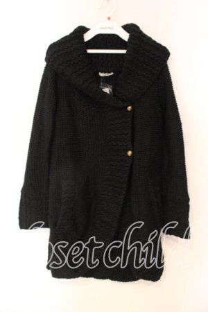 画像: axes femme / ポケットニットカーディガン M クロ O-25-12-23-042-AX-TO-IG-OS