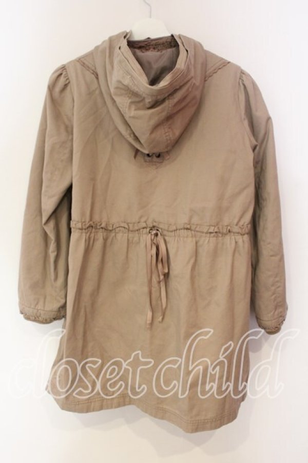 画像2: axes femme / 前立てファーモッズコート  ピンクベージュ O-25-12-23-043-AX-CO-IG-OS (2)