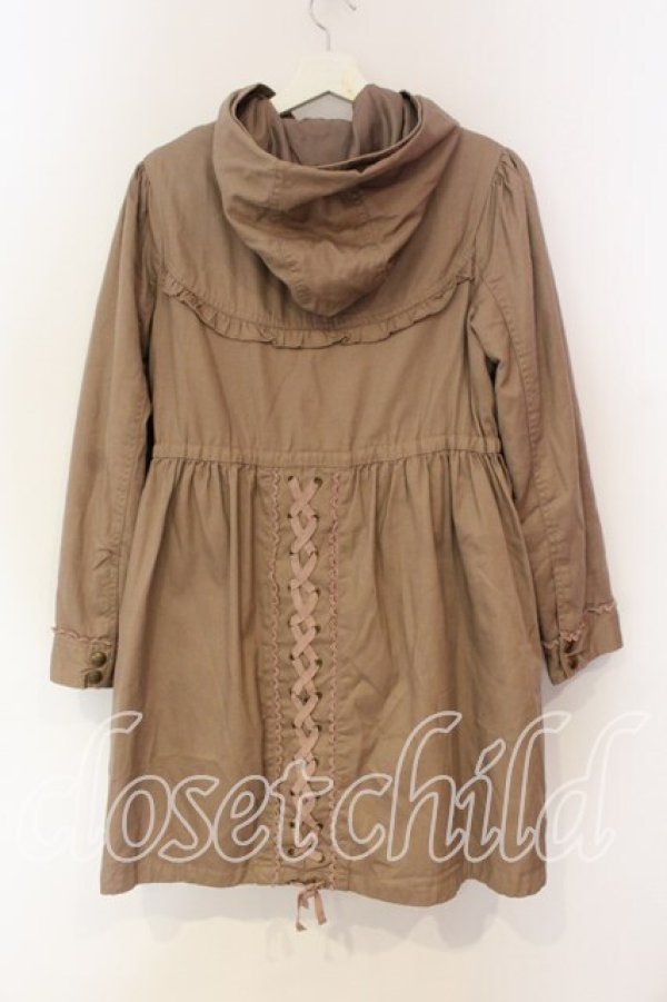 画像2: axes femme / ボアライナー付きモッズコート  ピンクベージュ O-25-12-23-044-AX-CO-IG-OS (2)