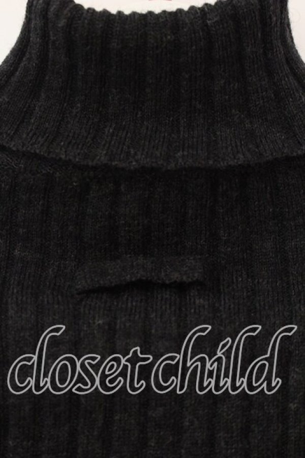 画像5: Jean Paul GAULTIER / スタンドネックリブレザーカフニット T160-168 ブラック O-25-12-23-003-GO-TO-YM-OS (5)