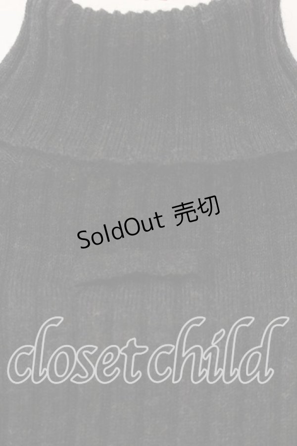 画像5: Jean Paul GAULTIER / スタンドネックリブレザーカフニット T160-168 ブラック O-25-12-23-003-GO-TO-YM-OS (5)